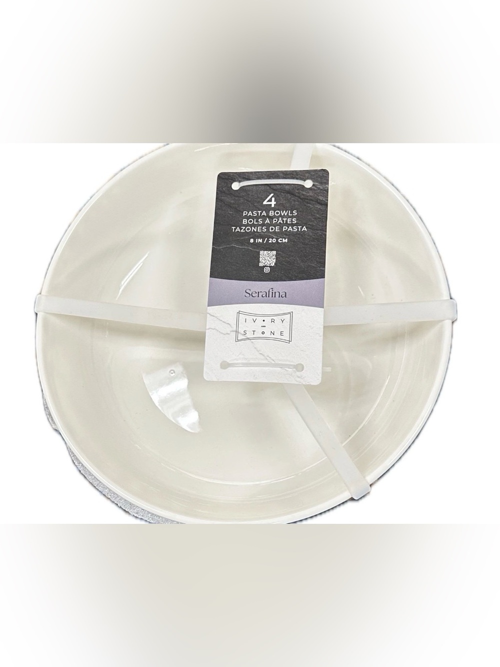 Serafina Ivory Stone Pasta Bowls - Set of 4 (Ivory)